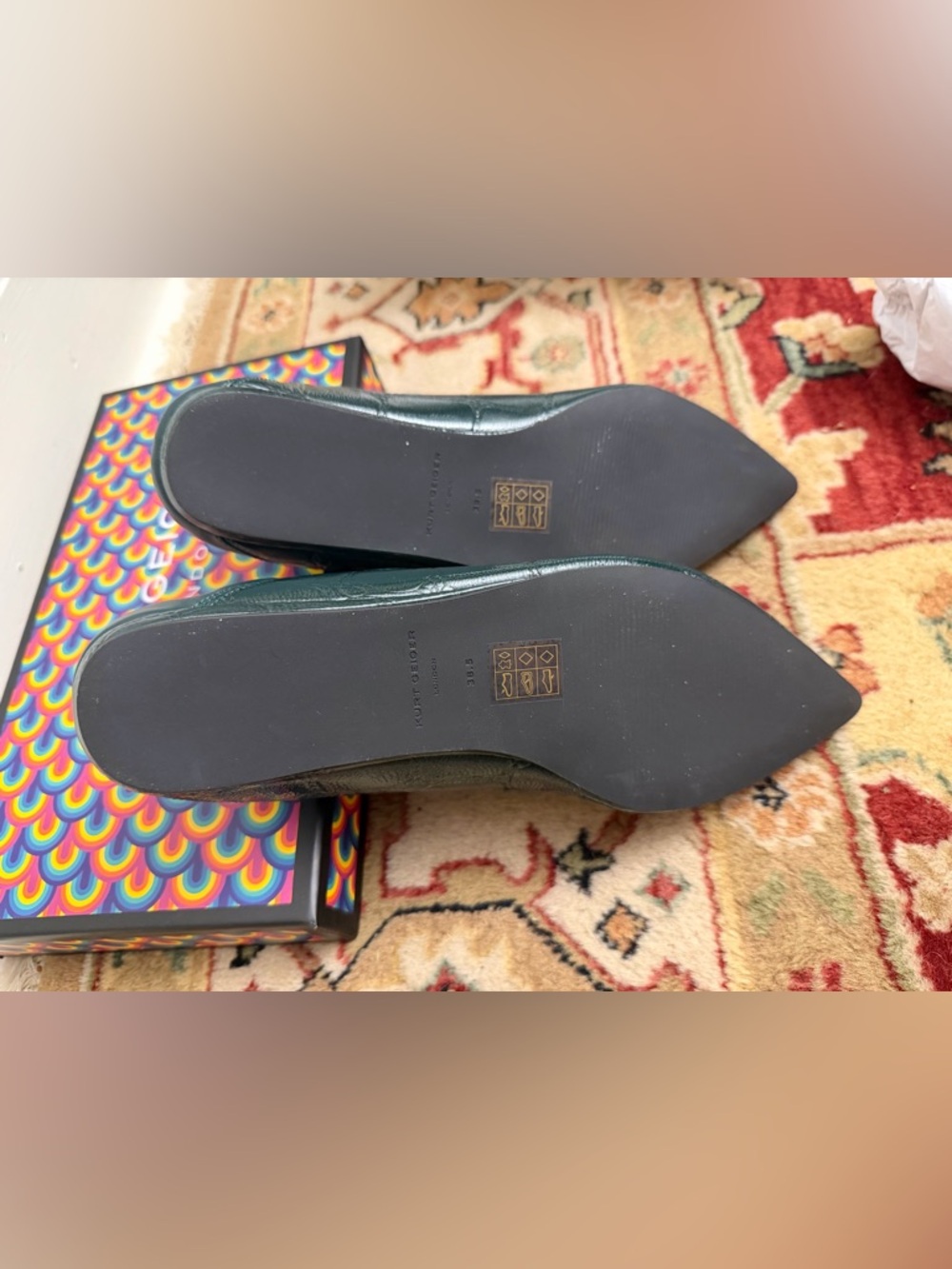 Kurt Geiger Emerald Loafers with Gold Accent - Picture 4 of 7